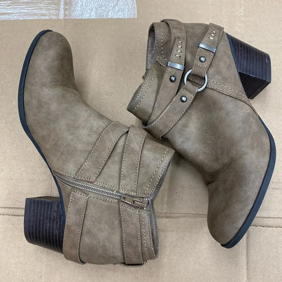 Indigo Rd Brown Leather Boots Angle Women's Size 8.5 - Picture 1 of 5